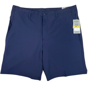 PGA Tour Golf Shorts 38W Blue Moisture Wicking Sun Protection Pockets Stretch